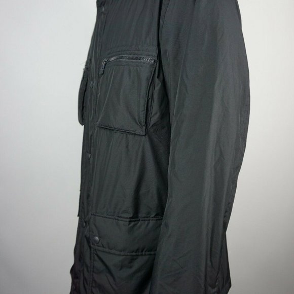 Express Men's Coat Jacket Black Hooded Size XL - Picture 7 of 11